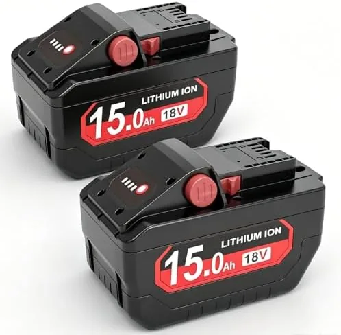 worthmah upgrade 150ah high output lithium ion battery replacement for milwaukee m18 battery compatible with milwaukee 18v battery 48 11 1880 48 11 1815 48 11 182048 11 1850 tools 2 pack